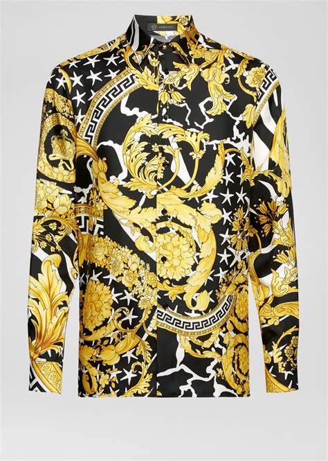 versace savage barocco shirt|silk Versace shirt.